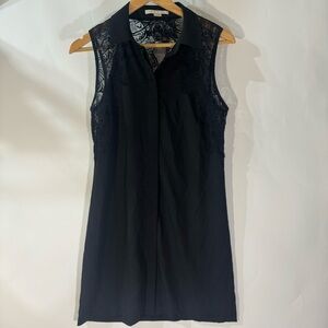 New Cooper & Ella Black Sleeveless V neck Midi Dress